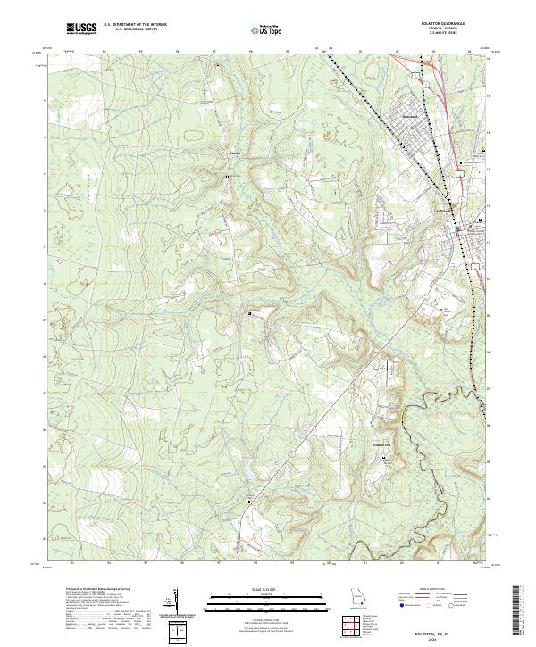 Folkston topographic map thumbnail