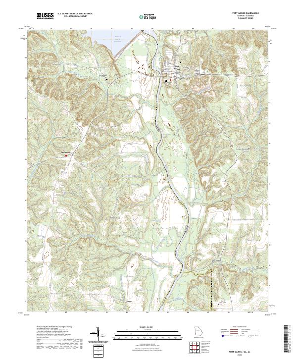 Fort Gaines topographic map thumbnail