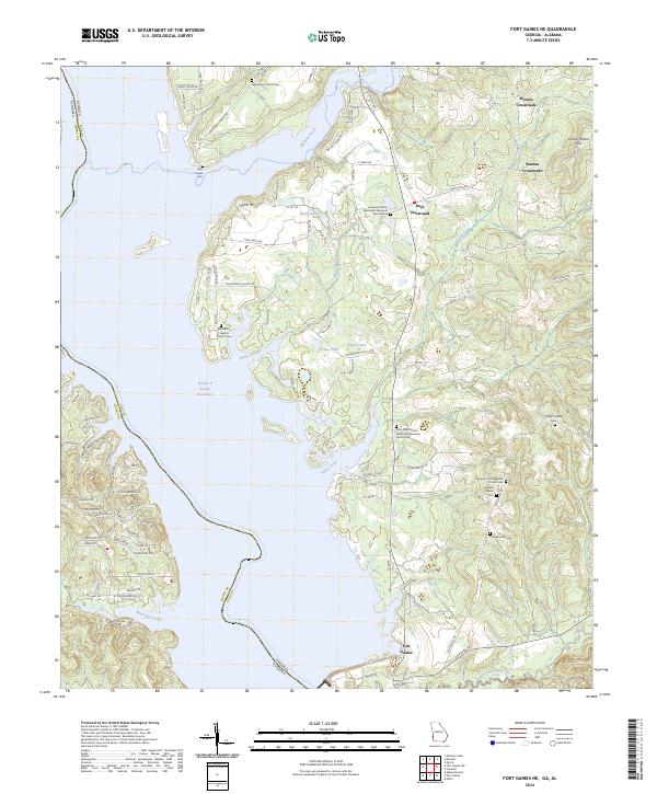 Fort Gaines NE 2024 topographic map thumbnail