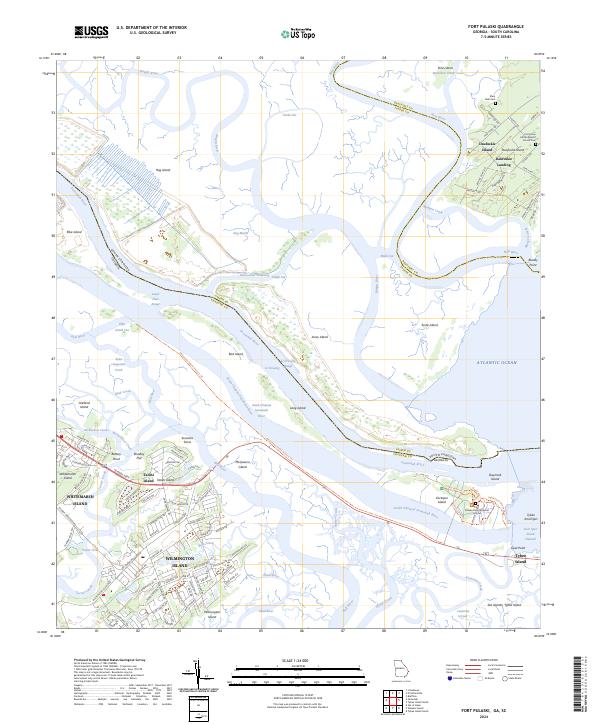 Fort Pulaski topographic map thumbnail