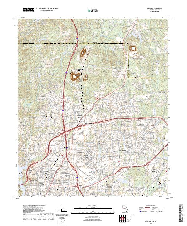 Fortson topographic map thumbnail