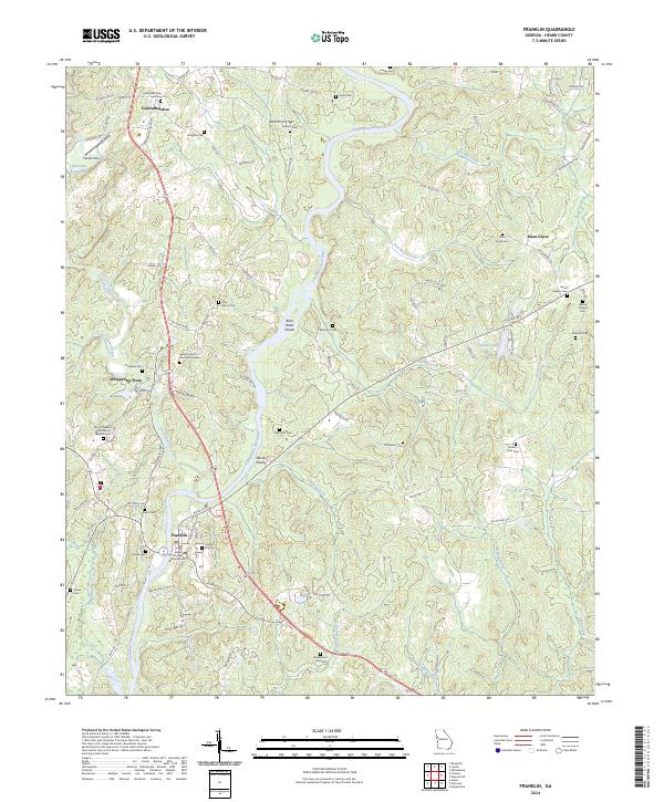 Franklin topographic map thumbnail