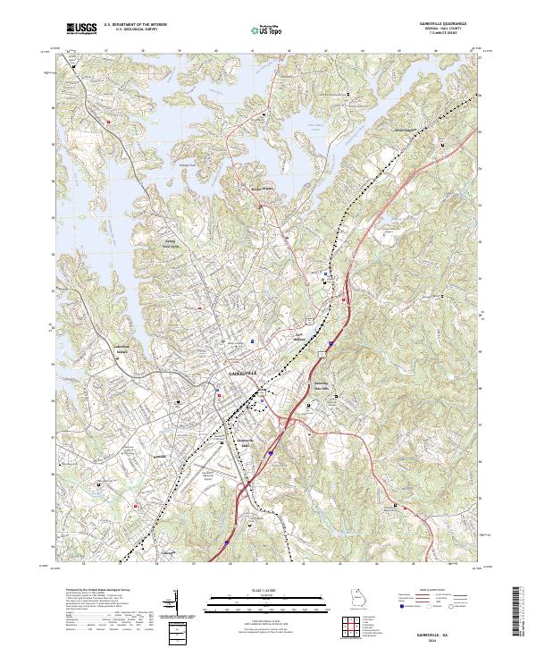Gainesville topographic map thumbnail