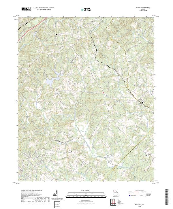 Gillsville topographic map thumbnail