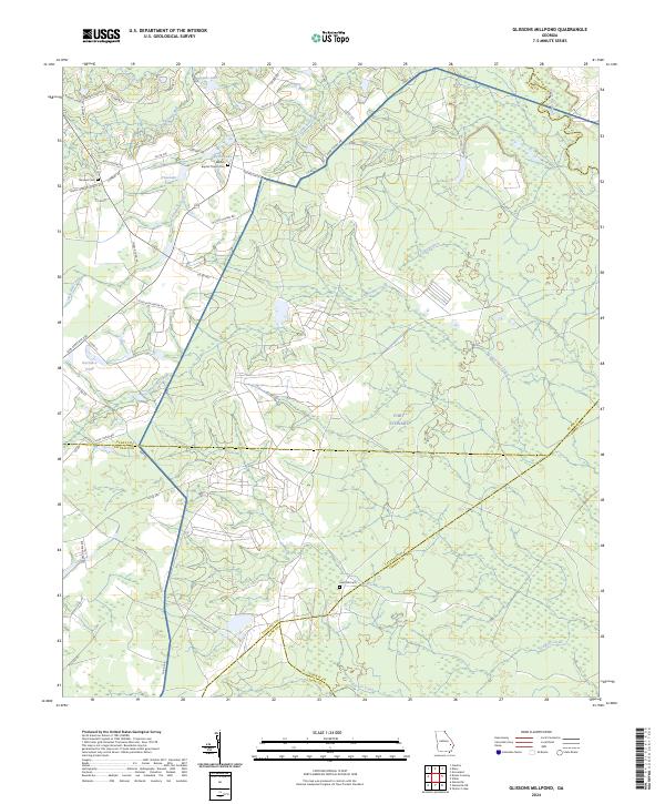 Glissons Millpond topographic map thumbnail