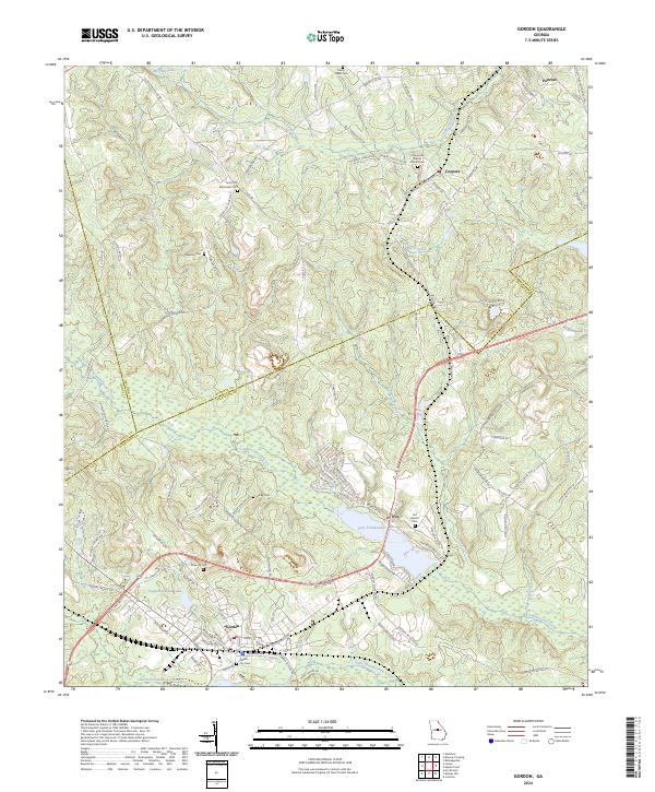 Gordon topographic map thumbnail