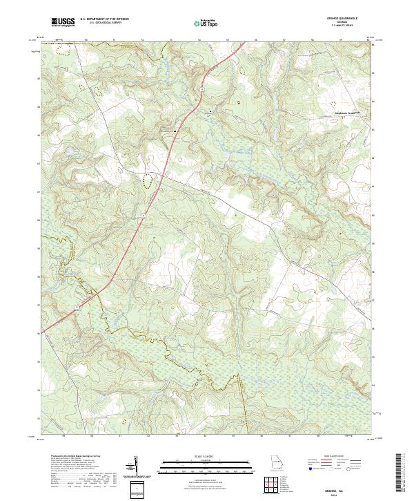 Grange topographic map thumbnail