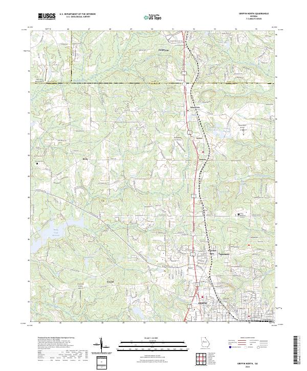 Griffin North topographic map thumbnail