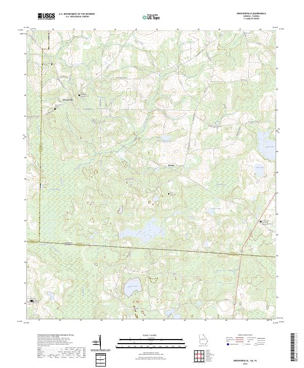 Grooverville topographic map thumbnail