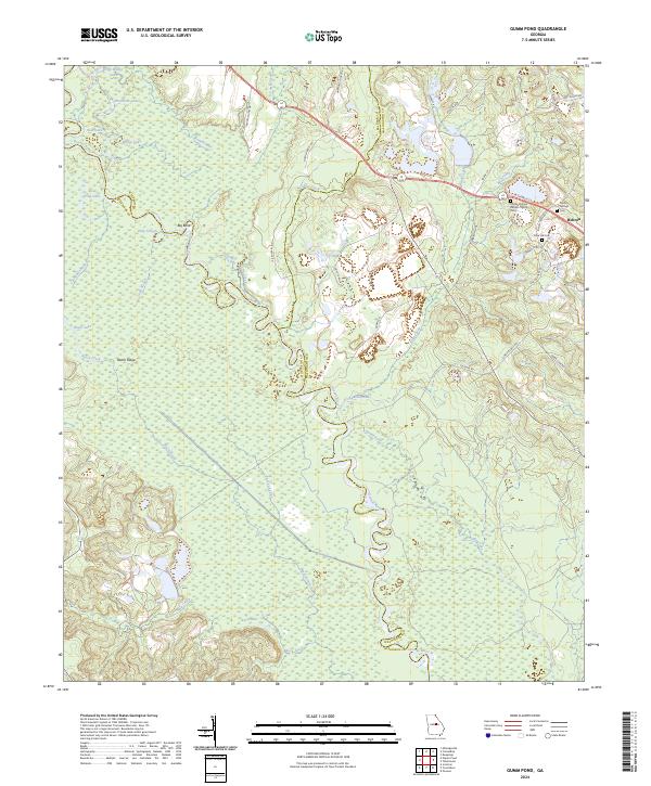Gumm Pond 2024 topographic map thumbnail