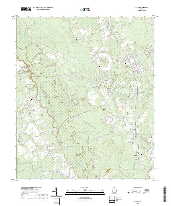 Guyton topographic map thumbnail