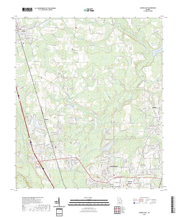 Hahira East topographic map thumbnail