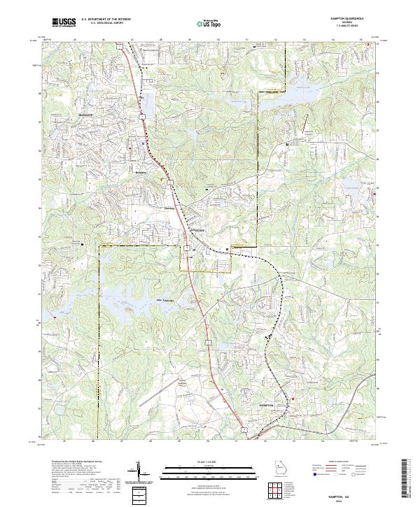 Hampton topographic map thumbnail