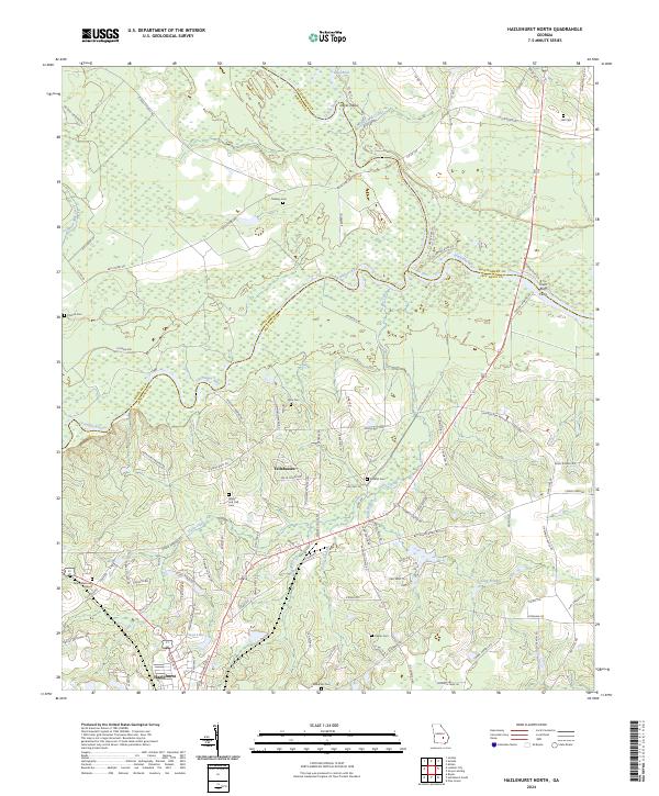 Hazlehurst North topographic map thumbnail
