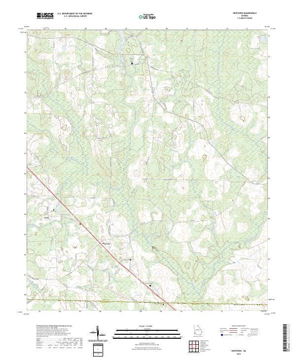 Hentown topographic map thumbnail