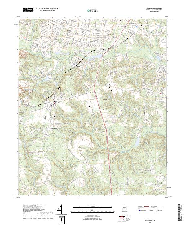 Hephzibah topographic map thumbnail