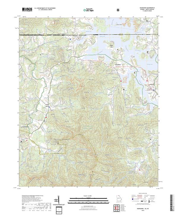 Hiawassee topographic map thumbnail