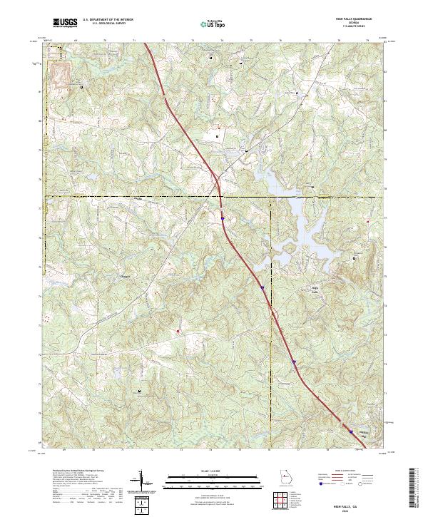 High Falls topographic map thumbnail