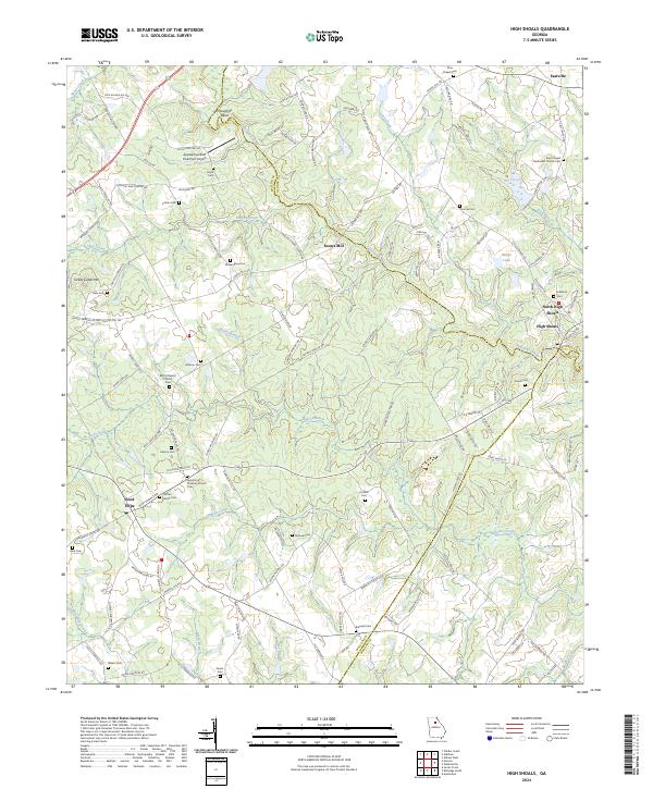 High Shoals topographic map thumbnail