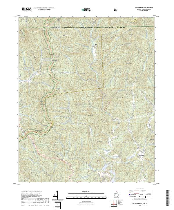 Hightower Bald topographic map thumbnail