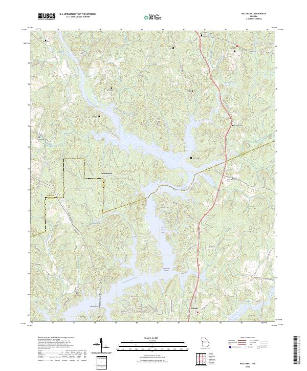 Hillcrest topographic map thumbnail