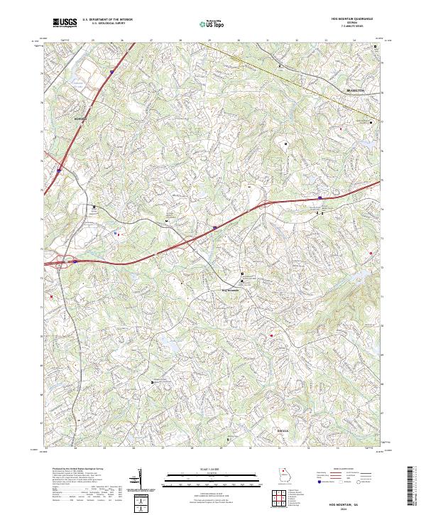 Hog Mountain topographic map thumbnail