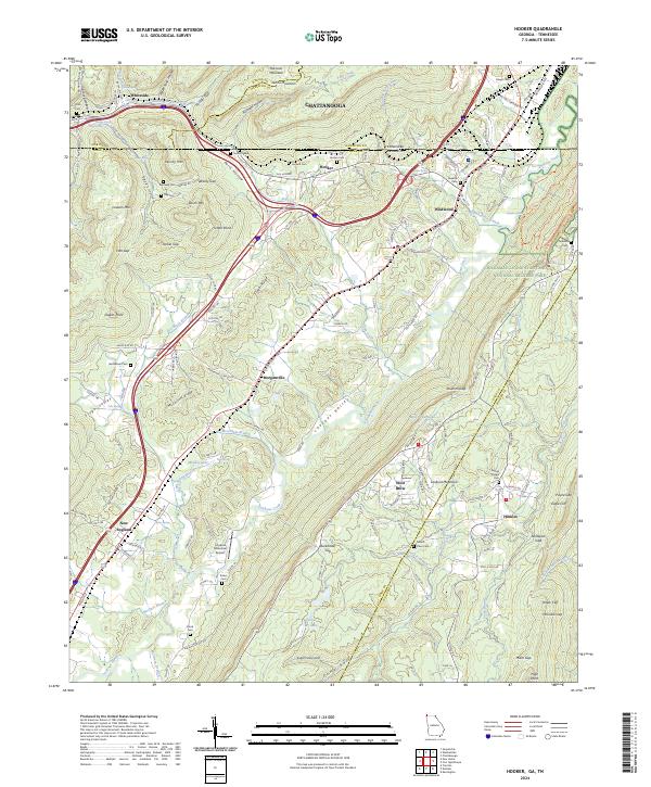 Hooker topographic map thumbnail