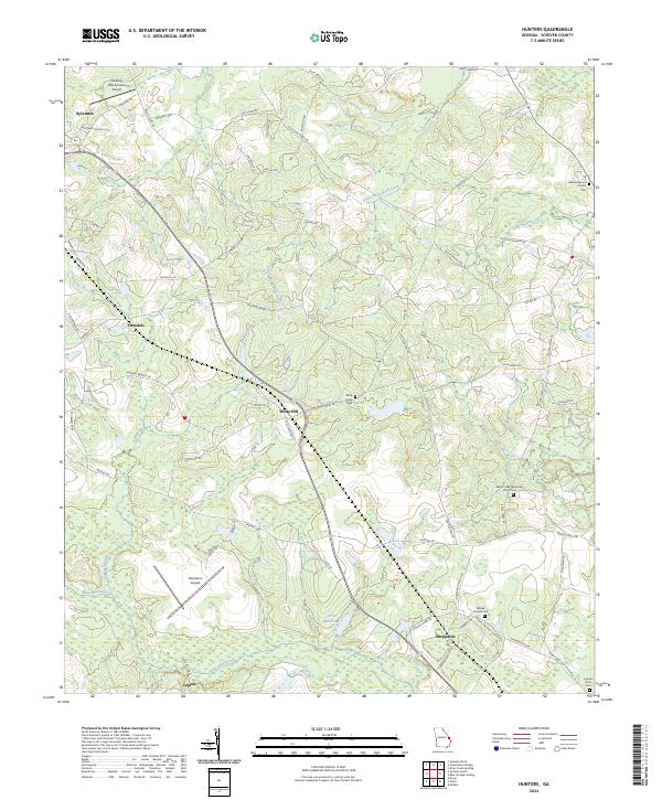 Hunters topographic map thumbnail