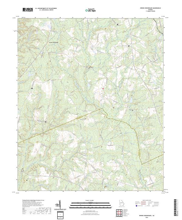 Irwins Crossroads topographic map thumbnail