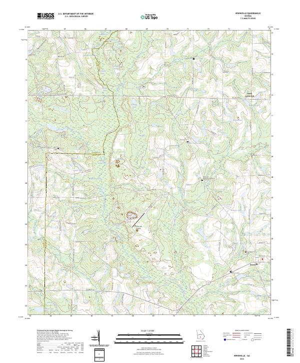 Irwinville topographic map thumbnail