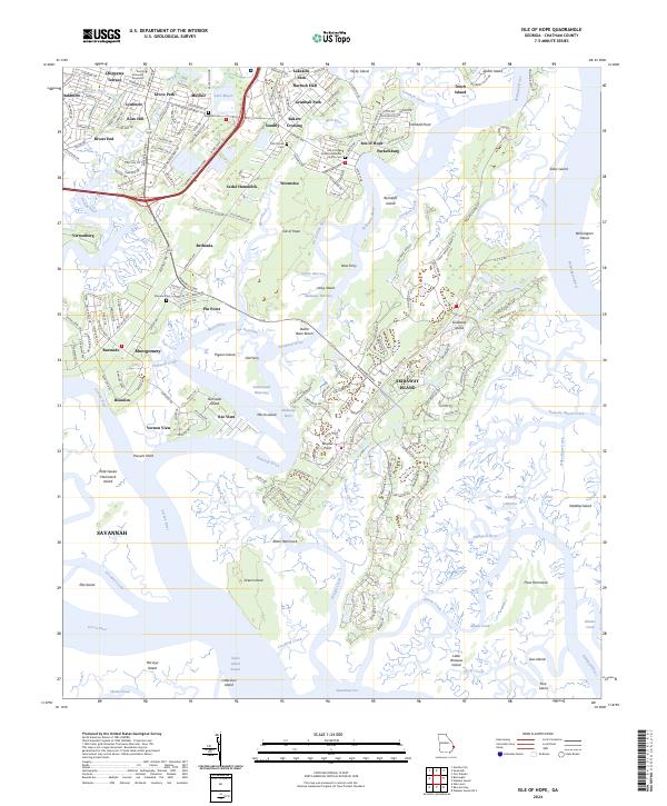 Isle of Hope topographic map thumbnail