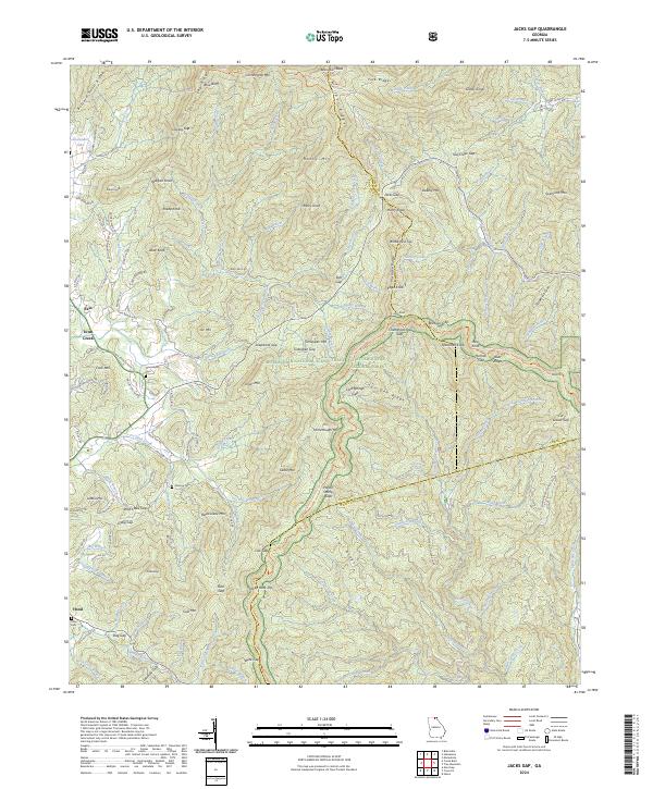 Jacks Gap topographic map thumbnail