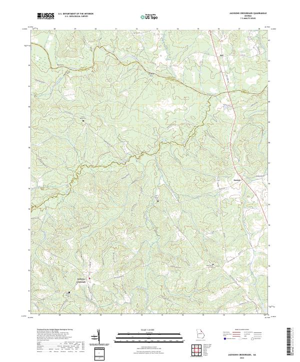 Jacksons Crossroads topographic map thumbnail