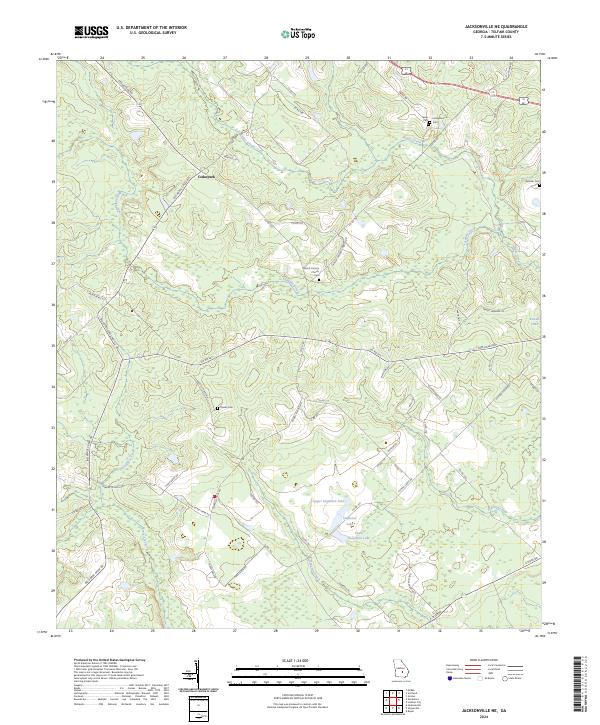 Jacksonville NE topographic map thumbnail