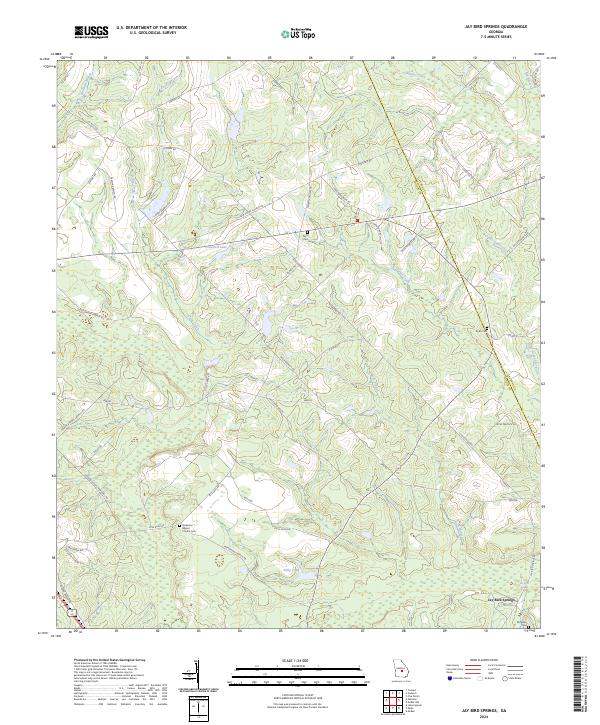 Jay Bird Springs topographic map thumbnail