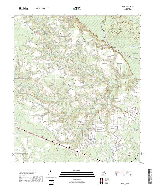 Jesup NW topographic map thumbnail