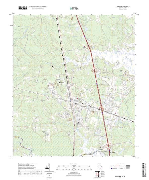 Kingsland 2024 topographic map thumbnail