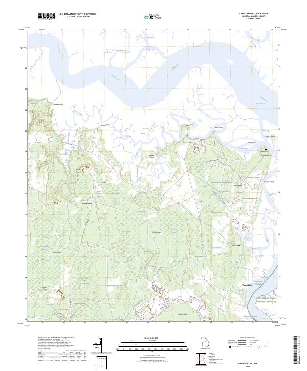 Kingsland NE topographic map thumbnail