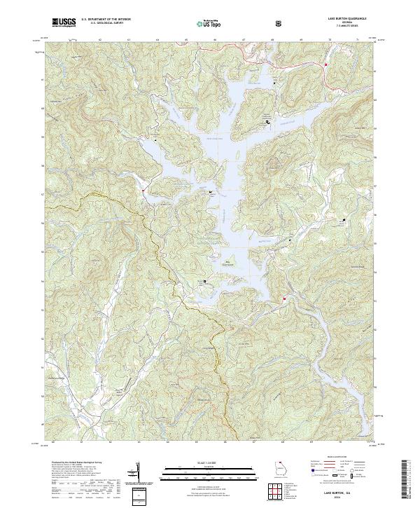 Lake Burton 2024 topographic map thumbnail
