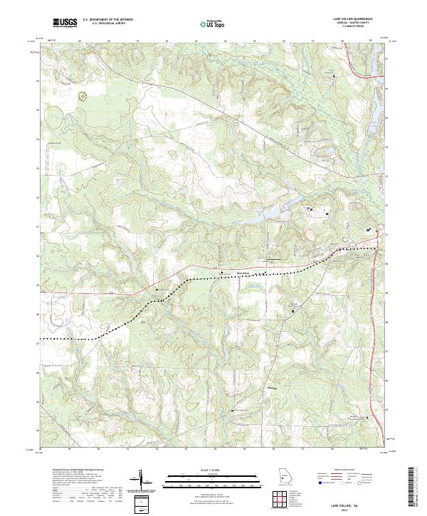 Lake Collins topographic map thumbnail