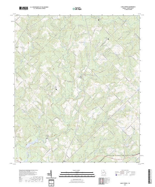 Lake Cypress 2024 topographic map thumbnail