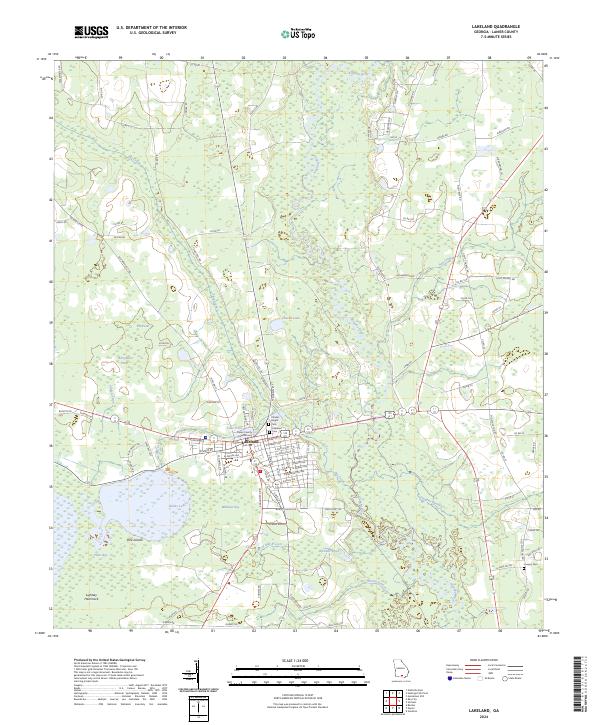 Lakeland topographic map thumbnail