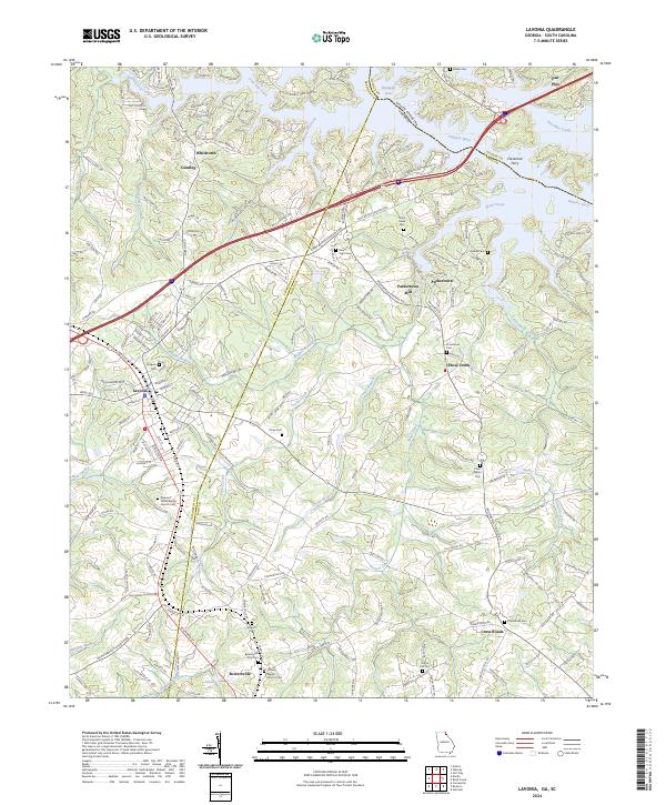 Lavonia 2024 topographic map thumbnail