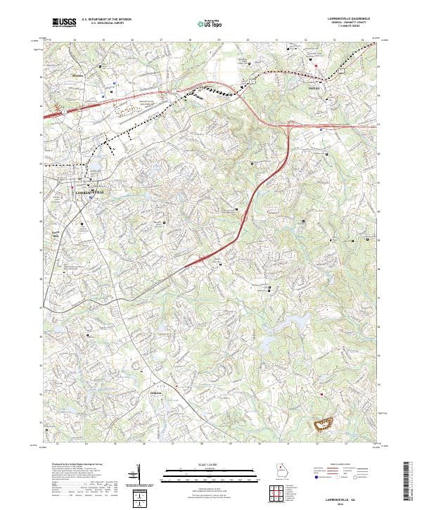 Lawrenceville topographic map thumbnail