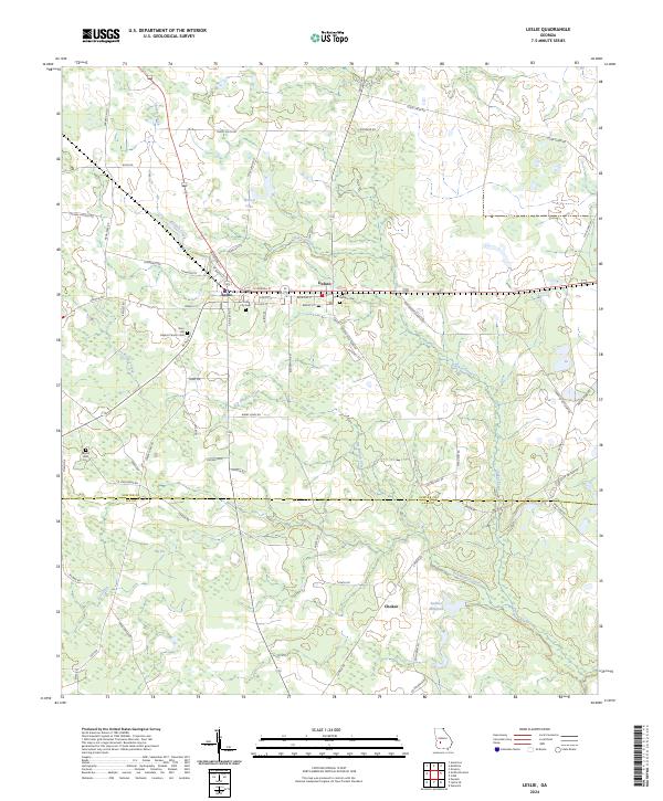 Leslie topographic map thumbnail