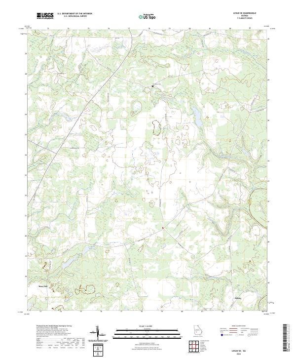 Leslie SE topographic map thumbnail