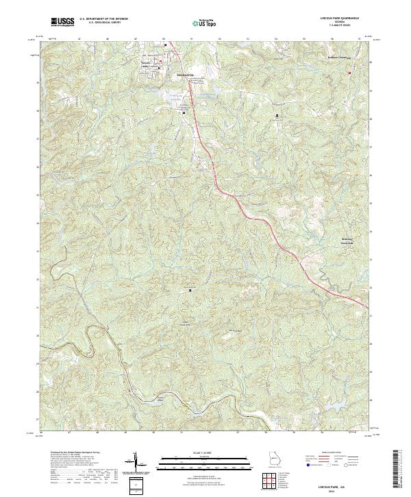 Lincoln Park 2024 topographic map thumbnail
