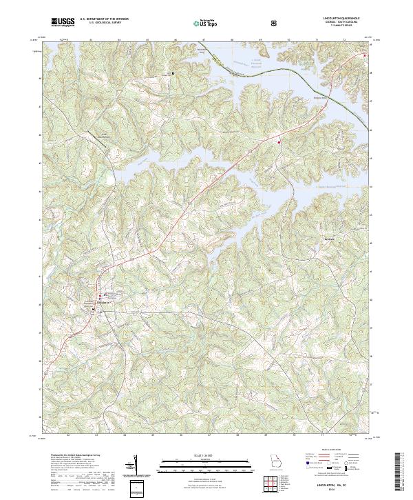 Lincolnton 2024 topographic map thumbnail