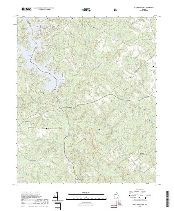 Lloyd Shoals Dam topographic map thumbnail