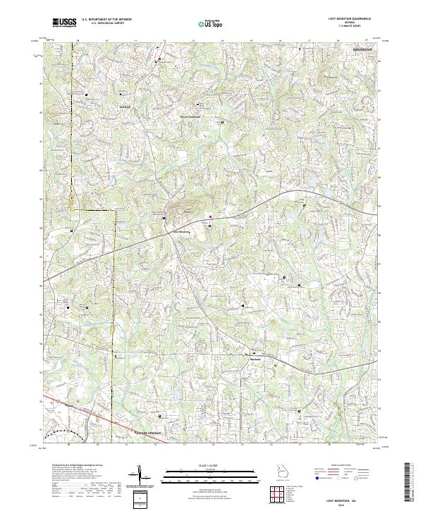 Lost Mountain 2024 topographic map thumbnail